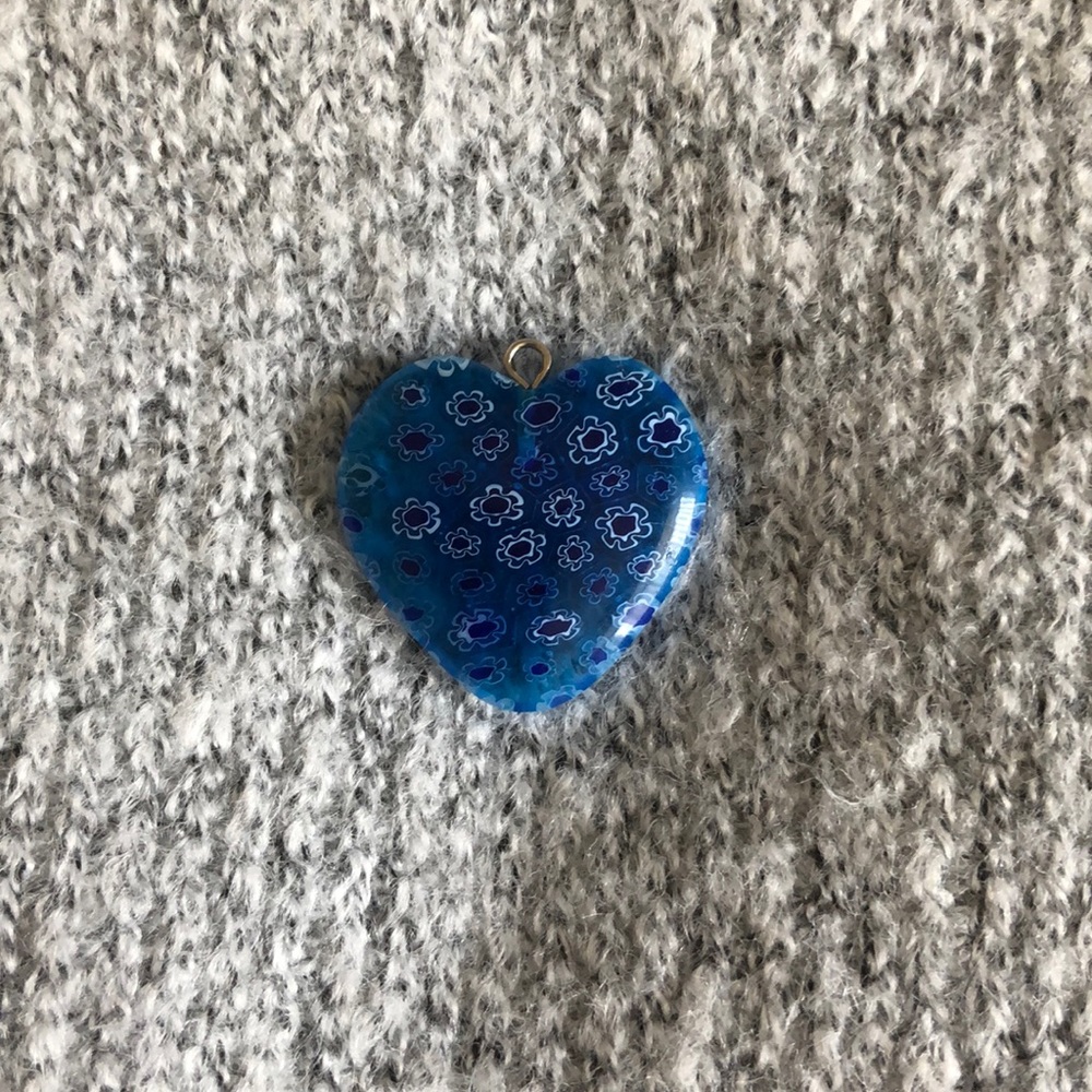 Blue heart charm